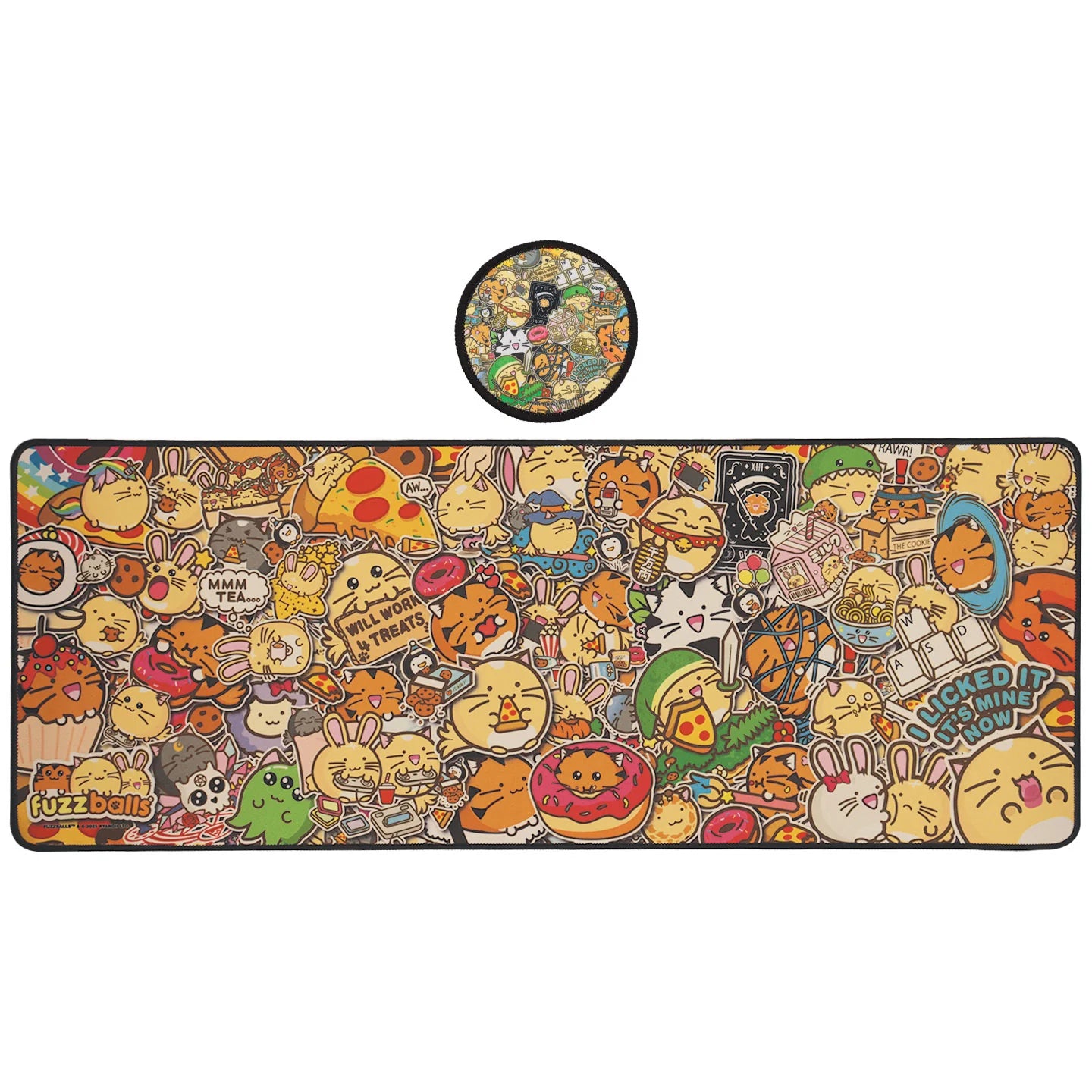 Fuzzballs XL Desk Pad and Coaster Set