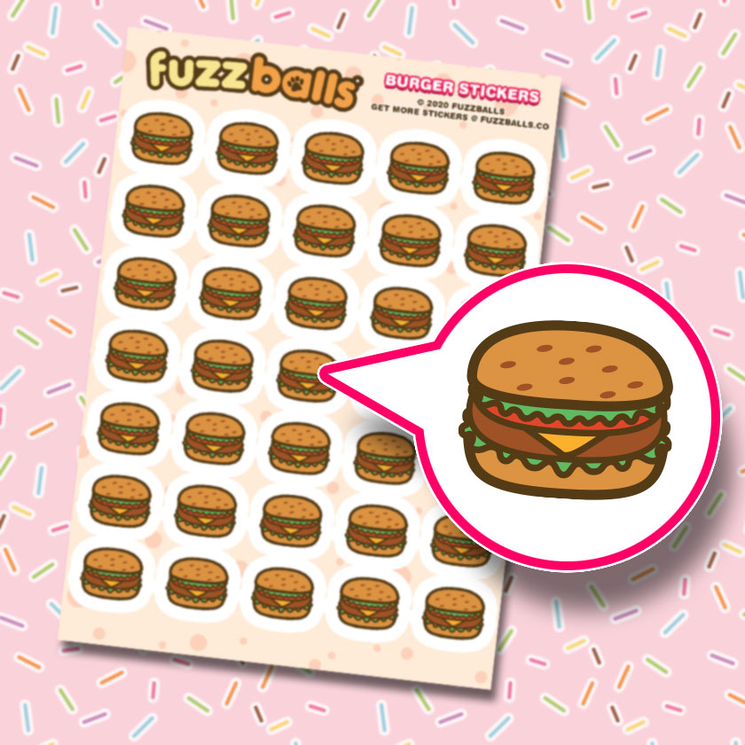 Burger Sticker Sheet