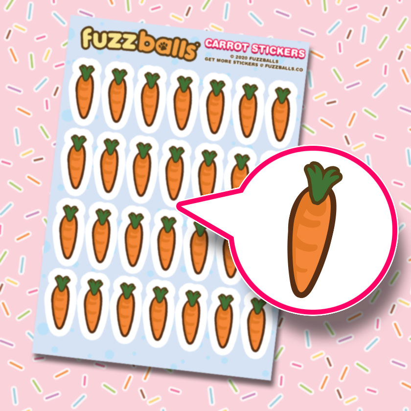 Carrot Sticker Sheet