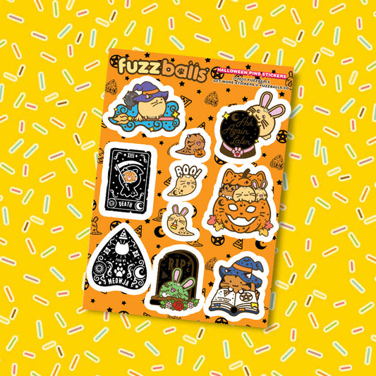 Halloween Pins Sticker Sheet