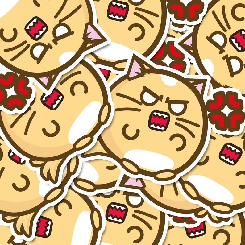 Angry Cat Vinyl Sticker