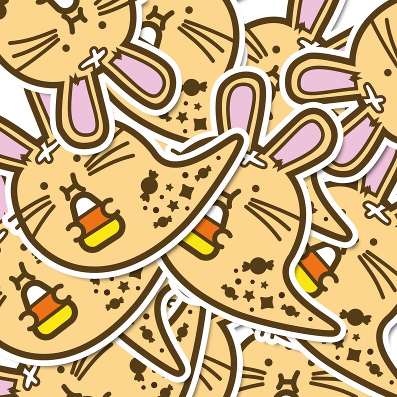 Candy Corn Ghost Vinyl Sticker