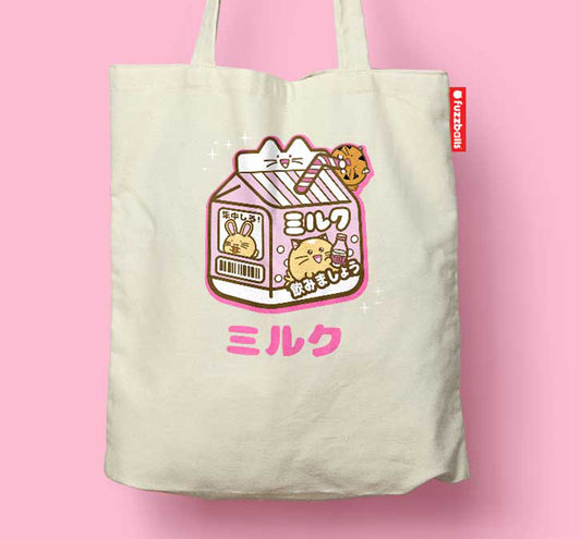 Kawaii Milk Tote Bag