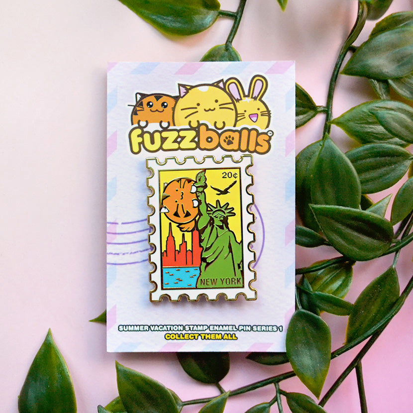 New York Vacation Stamp Enamel Pin