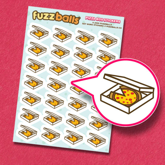 Pizza Box Sticker Sheet