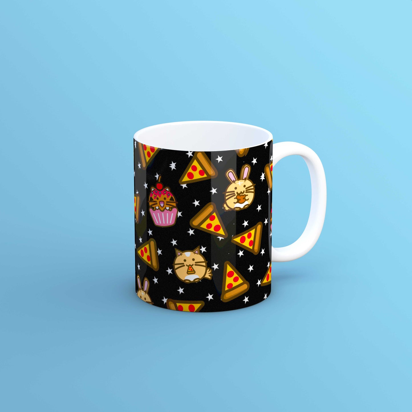 Pizza Star Pattern Mug