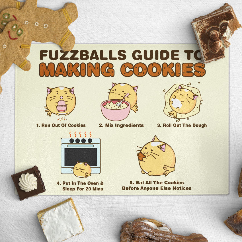Fuzzballs Guide To Making Cookies Chopping Board