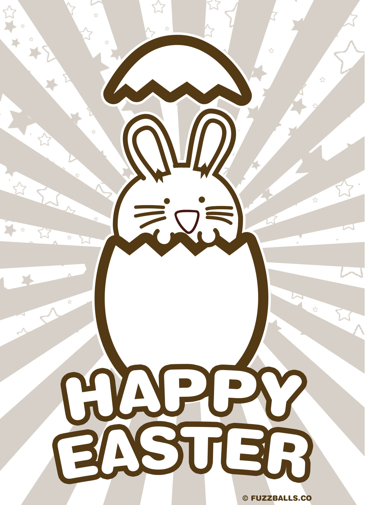 Happy easter colouring page – Fuzzballs
