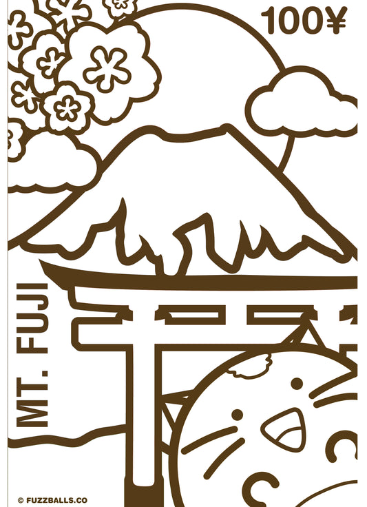 Japan colouring page