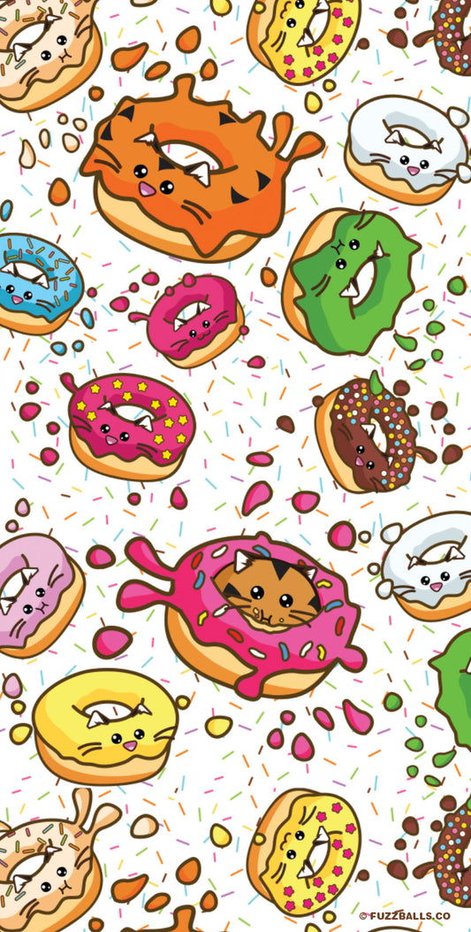 Donut splatter phone wallpaper