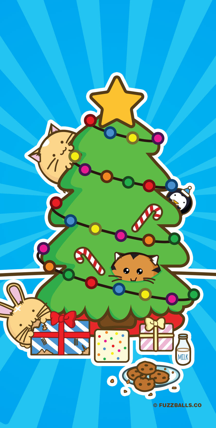 Christmas tree phone wallpaper
