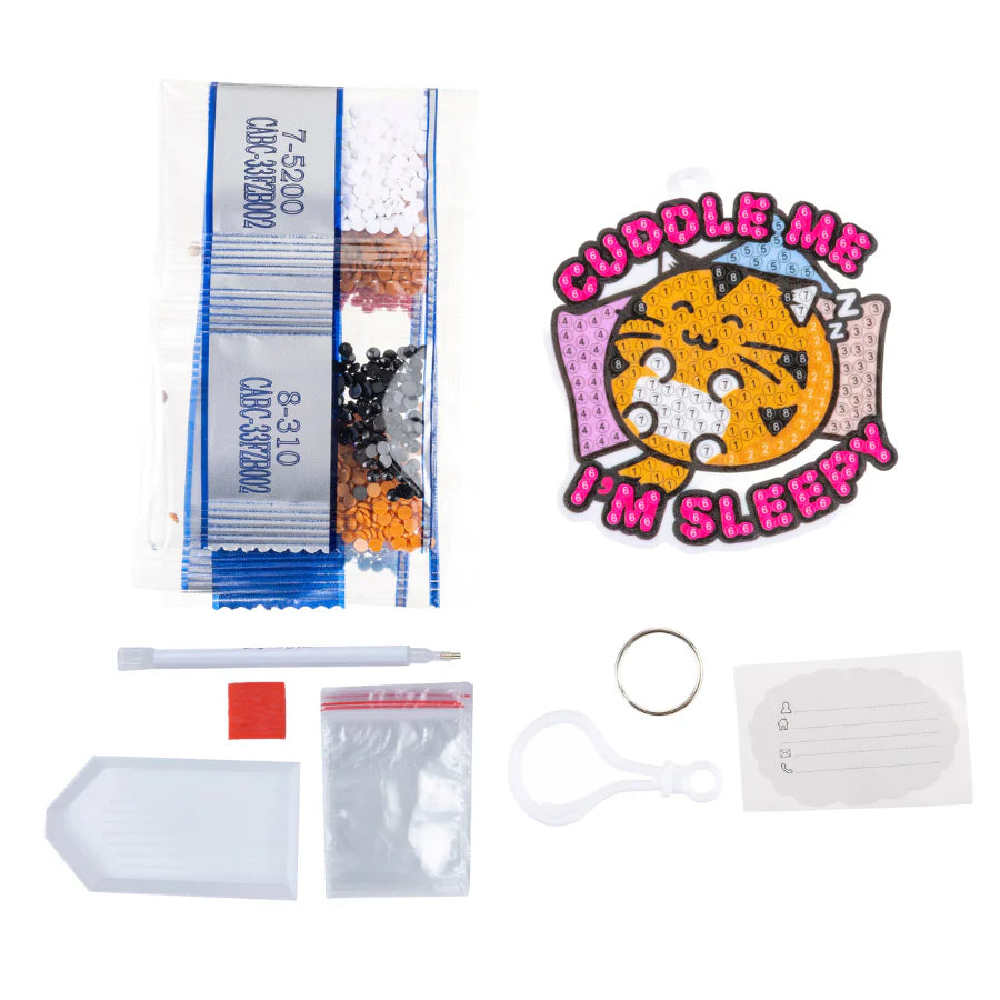 Cuddle Me Im Sleepy Crystal Art Bag Hang