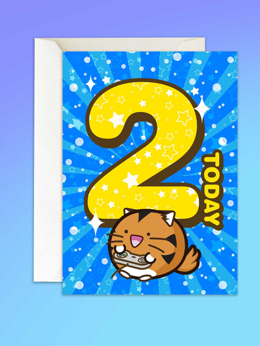 Fuzzballs 2 Years old Birthday Card