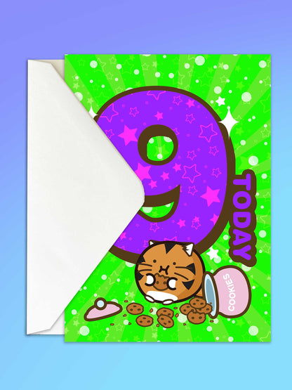 Fuzzballs 9 Years old Birthday Card