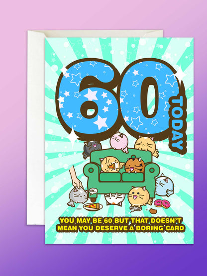 60 Years old Birthday Card