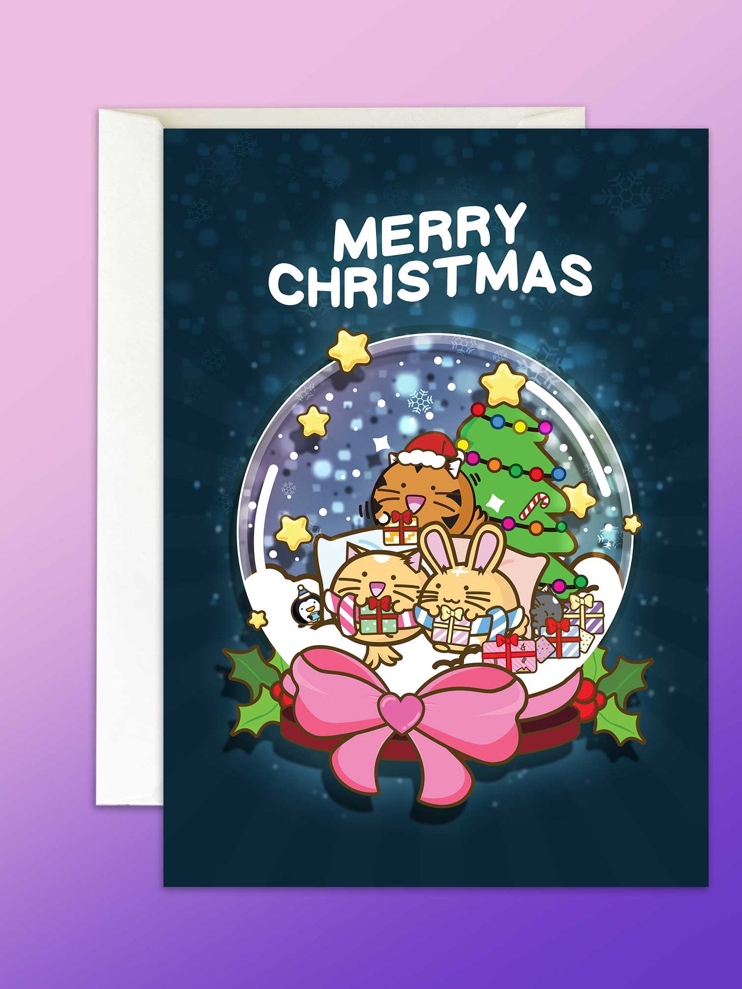 Merry Christmas Snowglobe Card