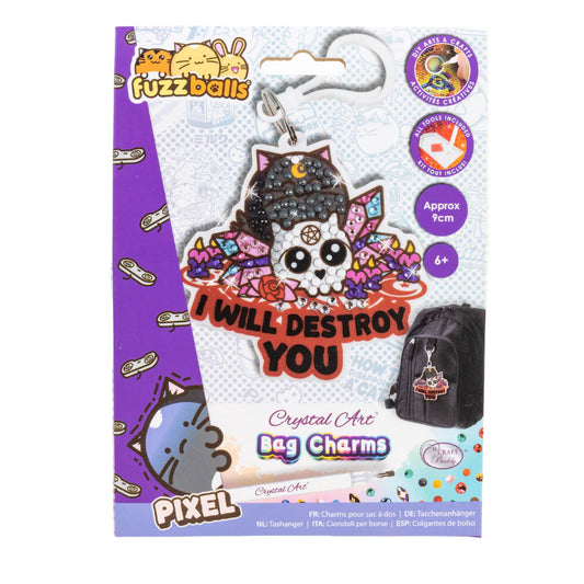I Will Destroy You Crystal Art Bag Hang
