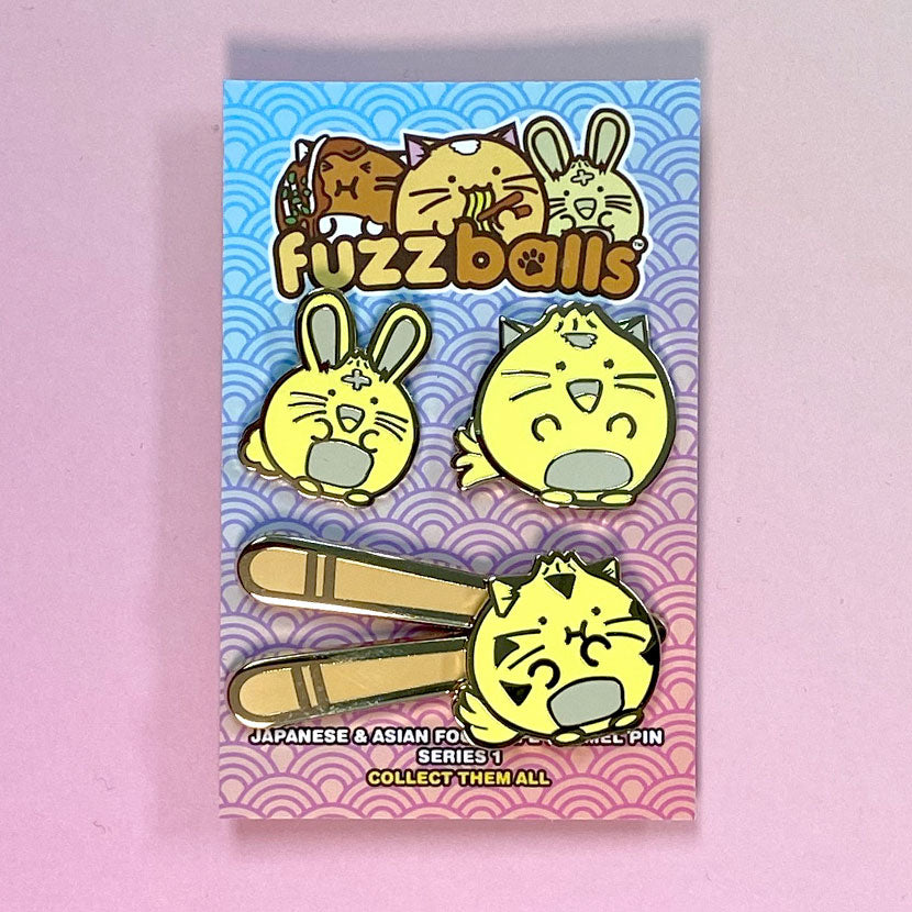 Mini Dim sum chopstick Asian Food Set Enamel Pin