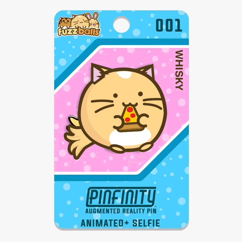 Whisky Cat Augmented Reality Enamel Pin