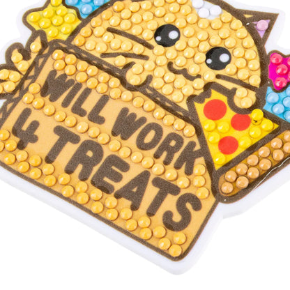 Will Work For Treats Crystal Art Bag Hang