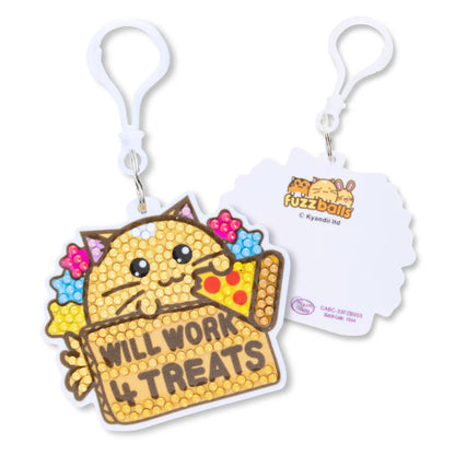 Will Work For Treats Crystal Art Bag Hang