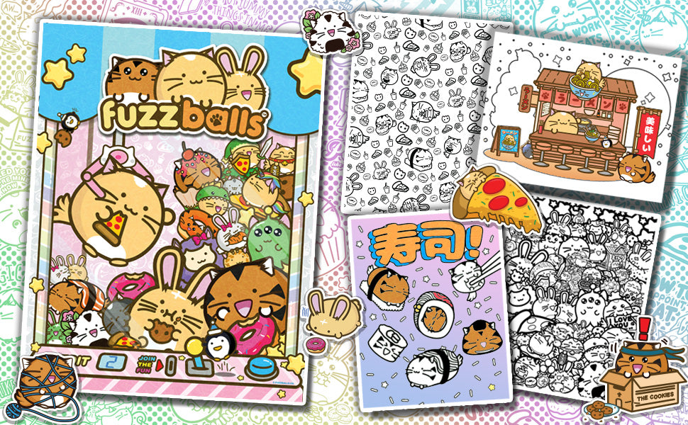 Fuzzballs Super Cuteness Overload Colouring Book