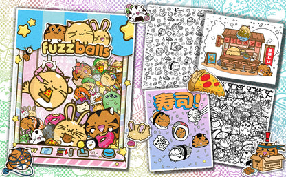 Fuzzballs Super Cuteness Overload Colouring Book