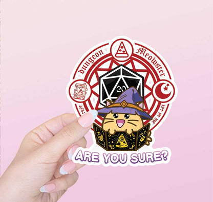 Are You Sure Dungeon Master Vinyl Sticker