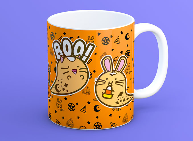 Boo Ghosts Halloween Mug