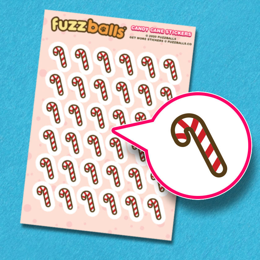 Candy cane Sticker Sheet