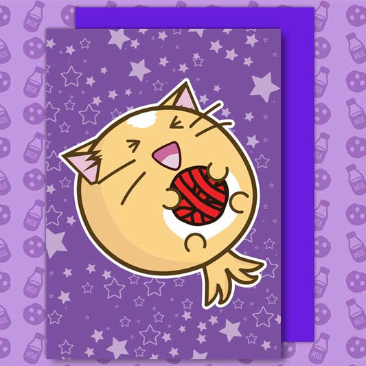 Cat yarn Card