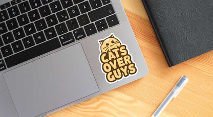 Cats Over Guys Vinyl Sticker