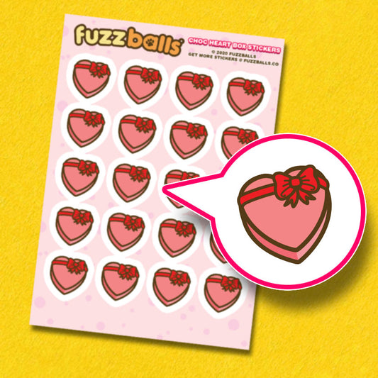Chocolate heart Sticker Sheet