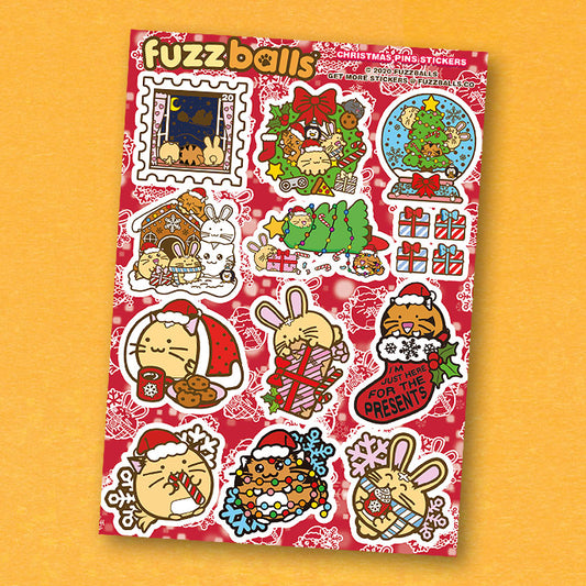 Christmas Pins Sticker Sheet