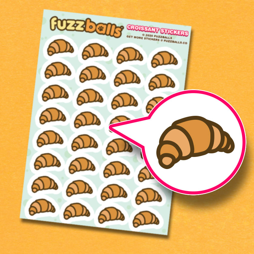 Croissant Sticker Sheet