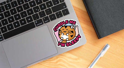 Cuddle Me Im Sleepy Vinyl Sticker