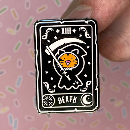 Death Tarot Halloween Enamel Pin