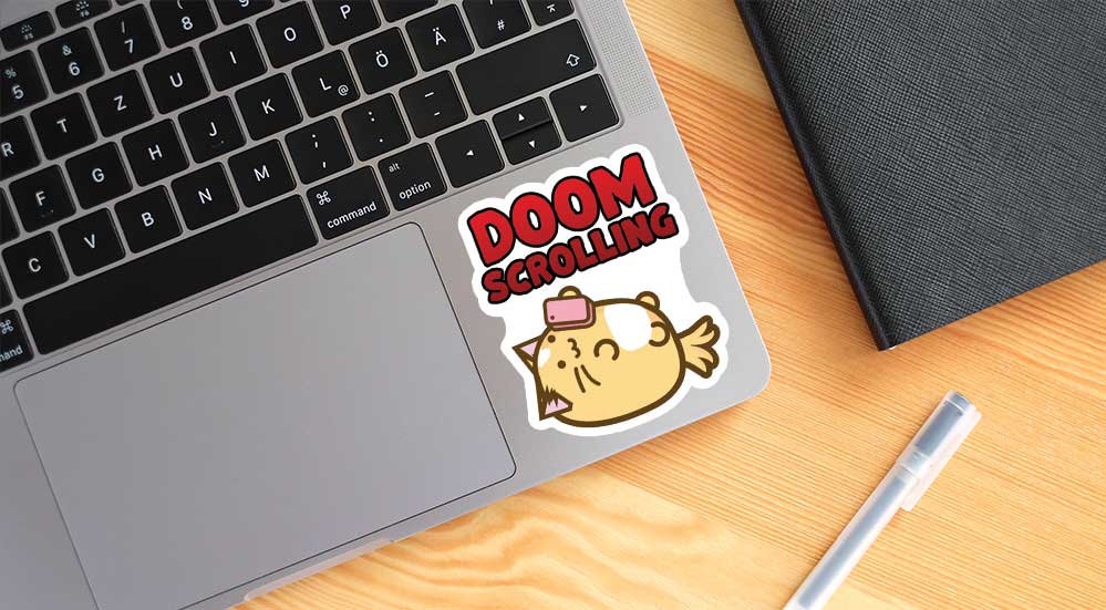 Doom Scrolling Vinyl Sticker