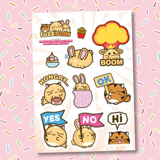 Fuzzballs Emoji 1 Sticker Sheet