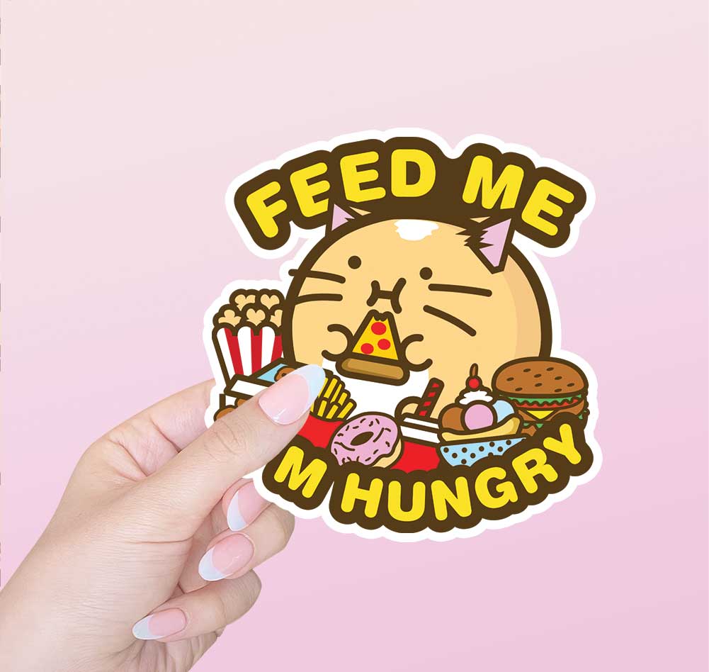 Feed Me Im Hungry Vinyl Sticker