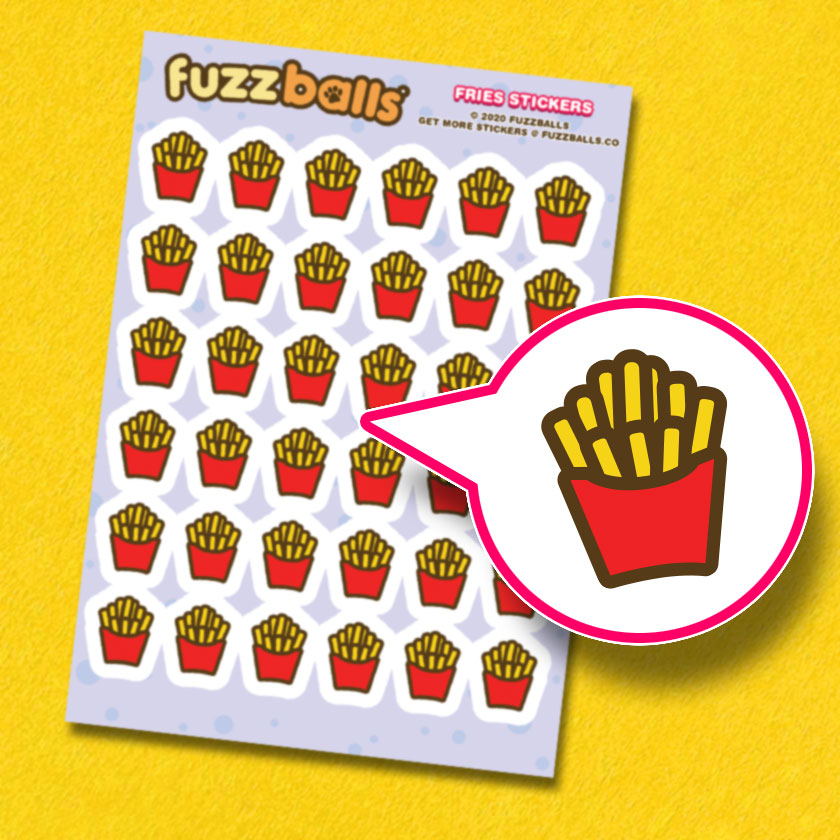 Fries Sticker Sheet