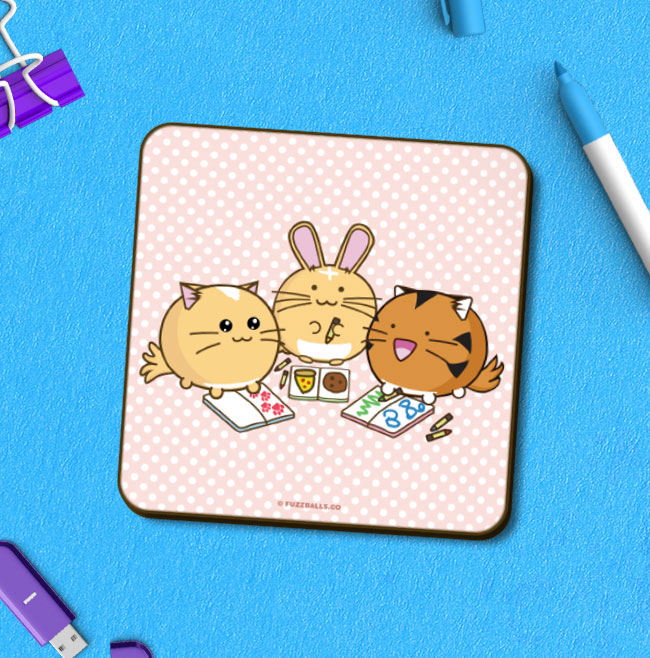 Fuzzballs Drawing Coaster