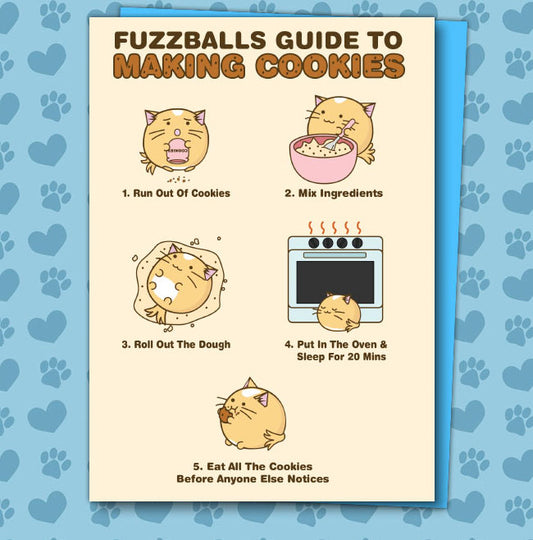 Fuzzballs guide to making cookies Card