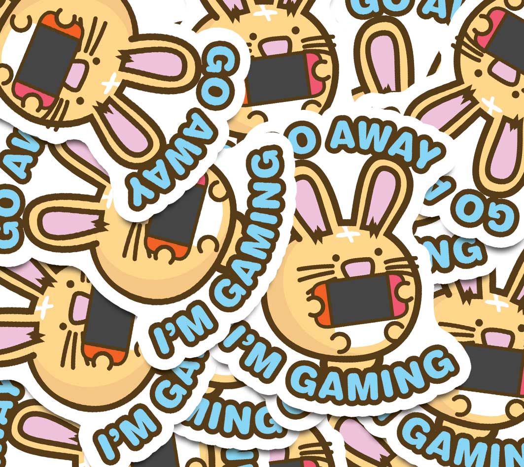 Go Away I'm Gaming Vinyl Sticker