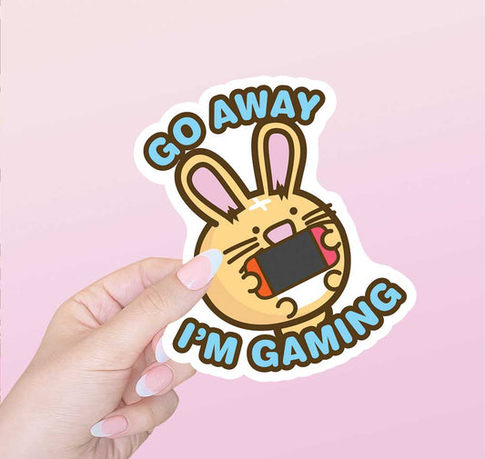 Go Away I'm Gaming Vinyl Sticker