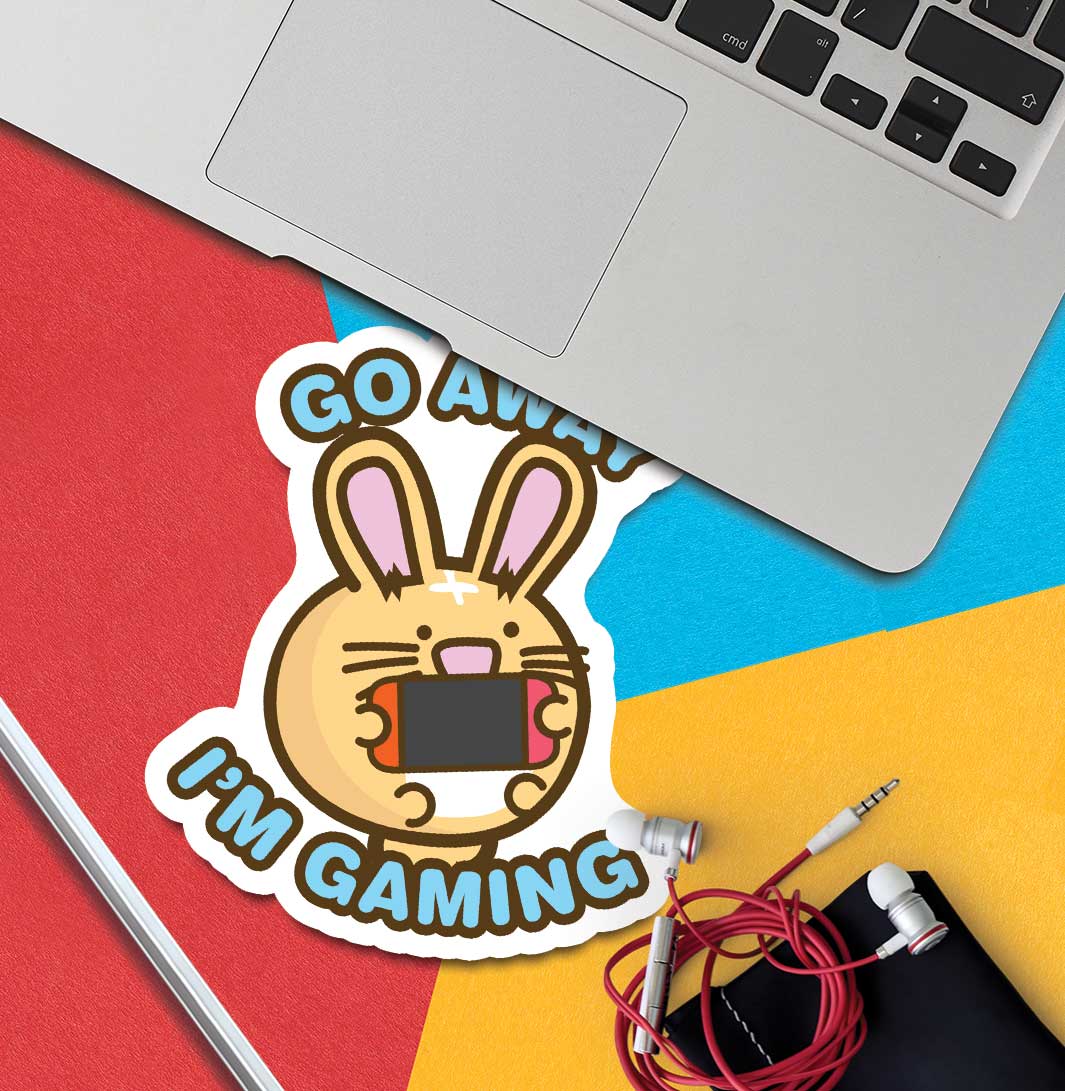 Go Away I'm Gaming Vinyl Sticker