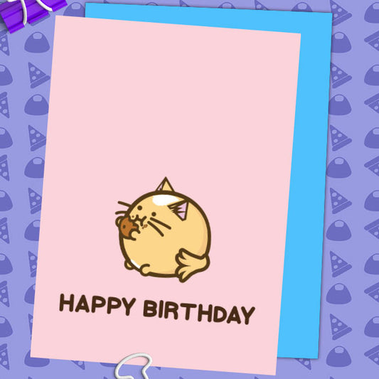 Happy birthday Cookie cat Card