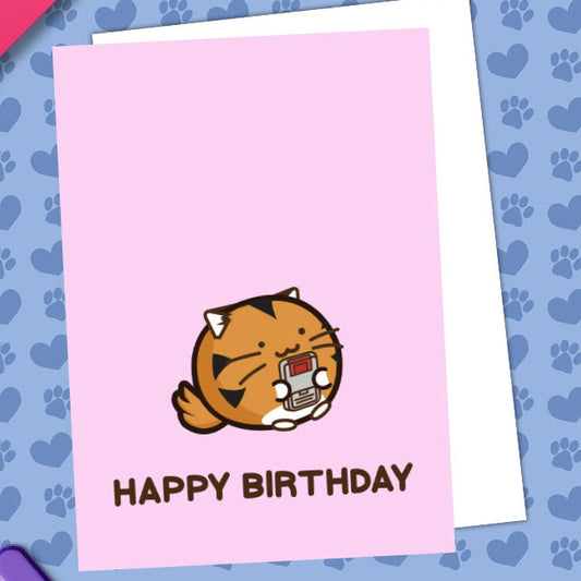 Happy birthday tiger gamer Card