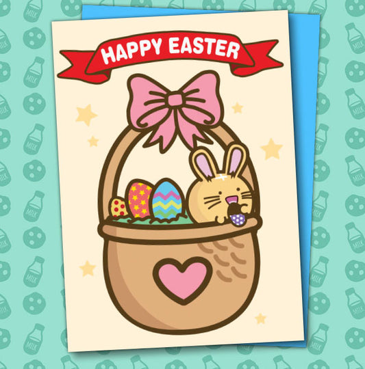 Happy easter basket Card