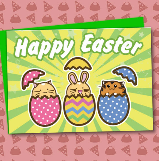 Happy easter eggs Card